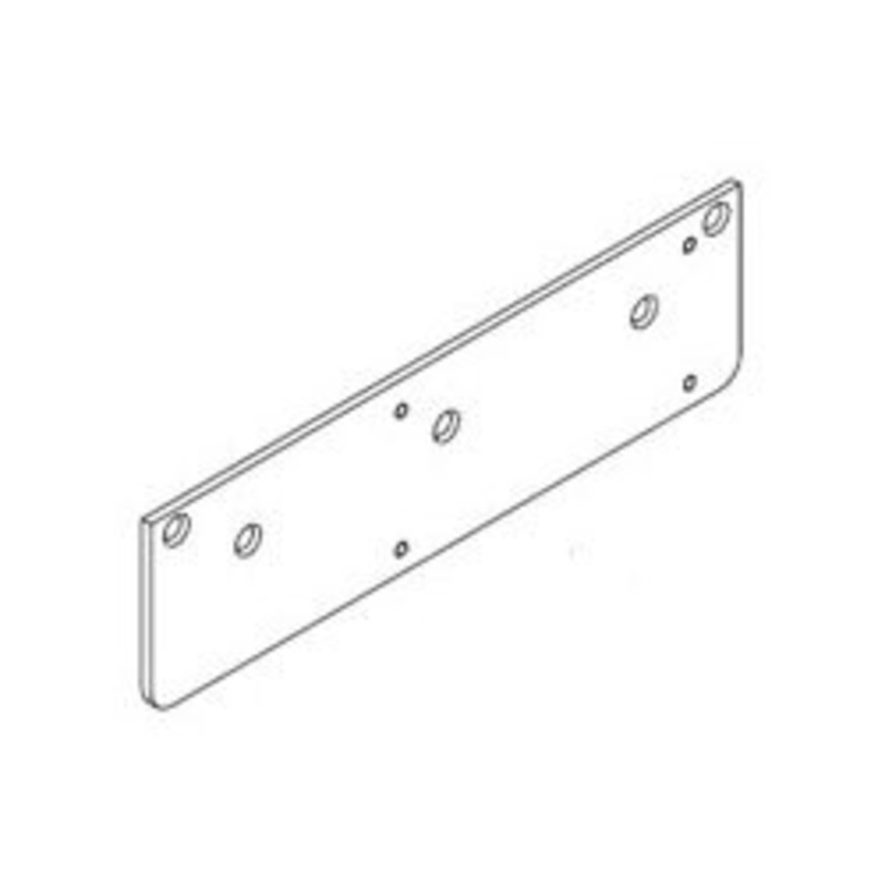 LCN 4040XPT-18 696 Drop Plate, Narrow Top Rail or Flush Ceiling, Brass Painted Finish