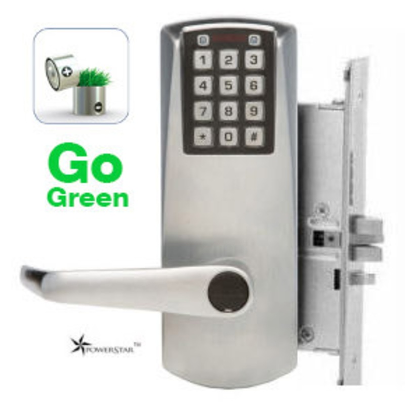 Kaba E-Plex 2000 Series Model# P2066XS Keyless SELF POWERED access control MORTISE (no deadbolt) with SCHLAGE C key-in-lever override