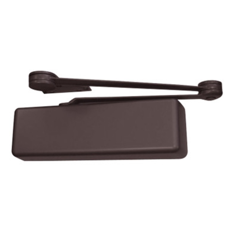 LCN 4211-HCUSH-TB-LH-DKBRZ High Security Surface Mount Door Closer with Hold Open Thru Bolt Cush Arm in Dark Bronze Finish