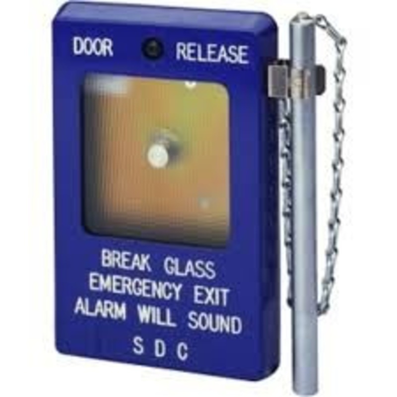 Security Door Controls SDC 491 Break Glass Emergency Door Release w/ Siren
