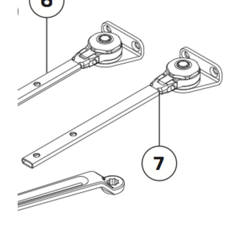 Head And Long Tube Assembly #4040XP-3048L BLK  LCN