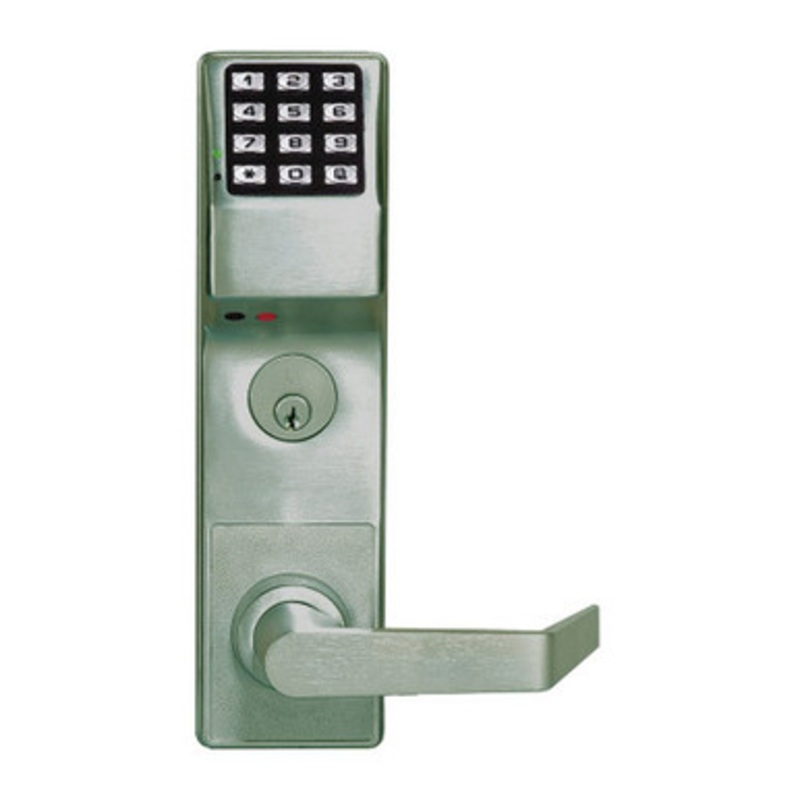 Alarm Lock DL4500DBL-US26D Trilogy Series Digital Mortise Privacy Keyless Pin Lock Straight Leverset in Satin Chrome