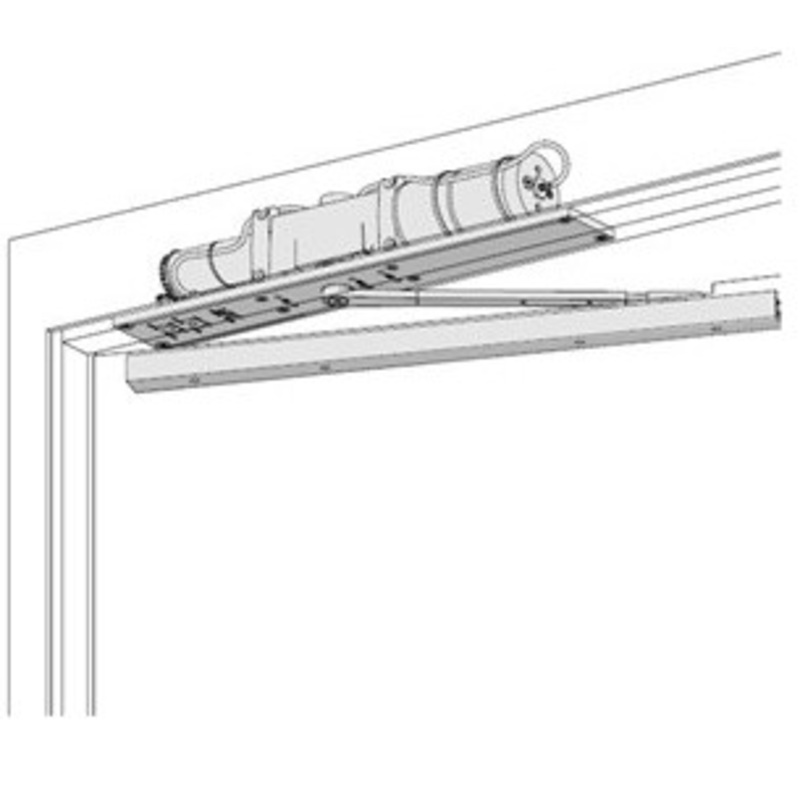 LCN 2614-STD-RH-AL-ST2511 Door Closer with Auto Equalizer and ST2511 Templates Right Hand in Aluminum Finish