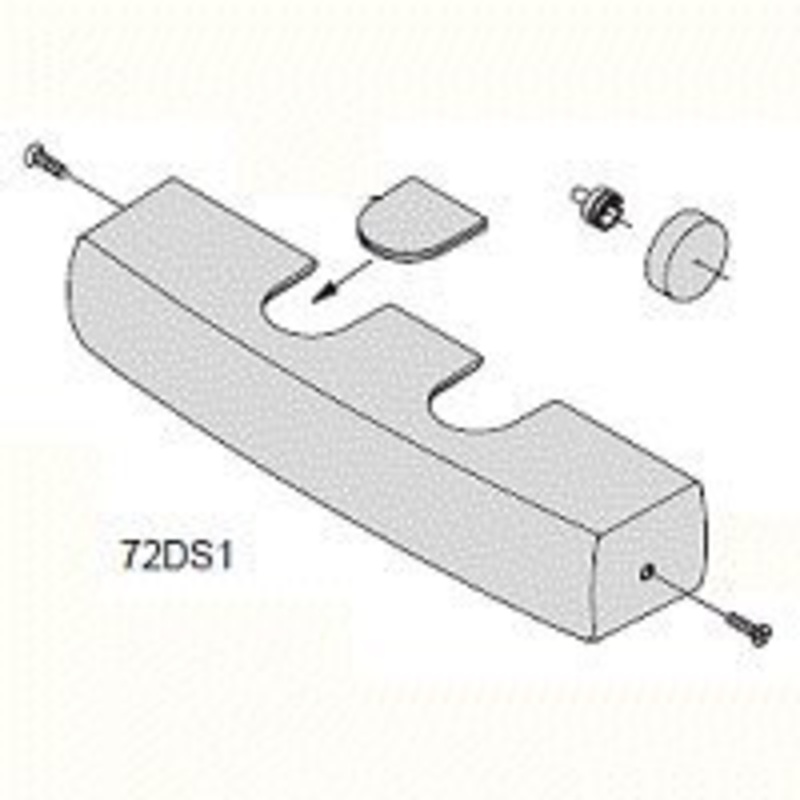 LCN 1460-72DS1-STAT Surface Mount Door Closer part Designer Series Cover in Statuary Bronze Finish
