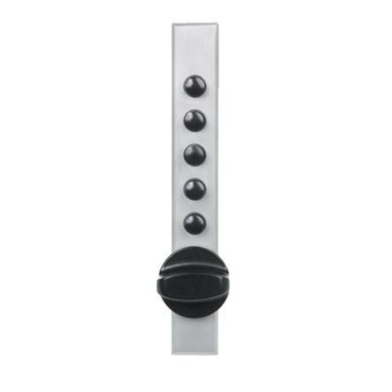 Simplex 9682c10-26D-41 Cabinet Thumbturn Lock with Standard Deadbolt for 3_16 Sheet Metal Door in Satin Chrome