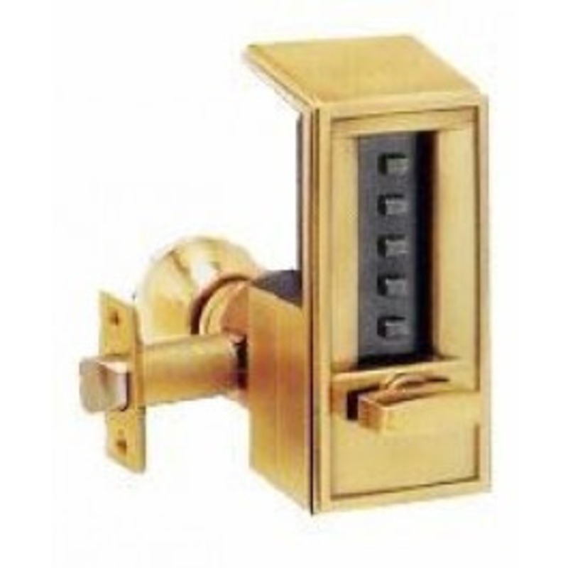 DormaKaba 6202-60-41 Cylindrical Combination Lock, Exterior Thumb turn, Interior Knob, 2-3/8 Backset Outside Gold Tone, Inside Bright Brass