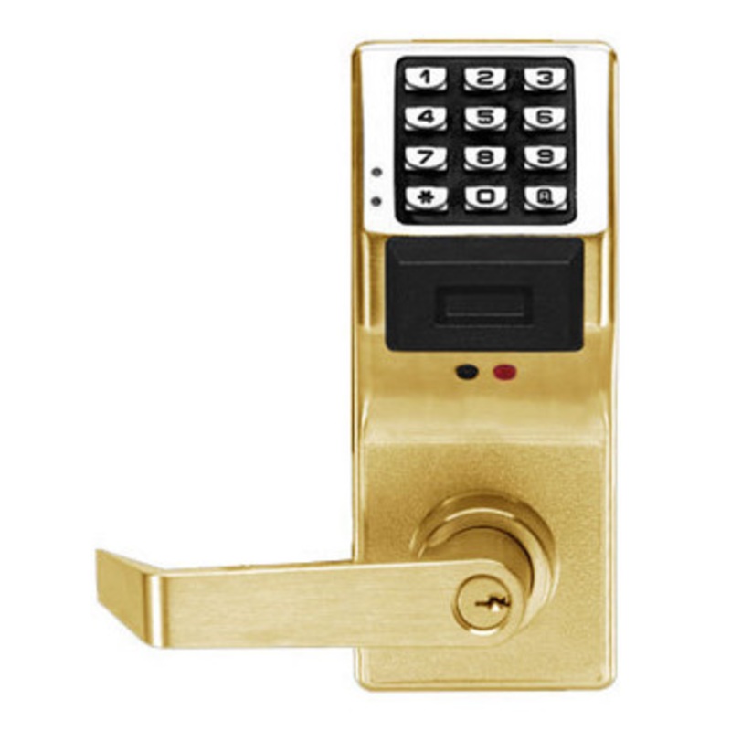 Alarm Lock PDL3000IC-Y-US3 Trilogy Series PIN/Prox Digital Cylindrical Keyless Lock Straight Leverset with Yale Core Override in Satin Chrome