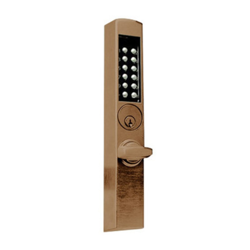 Eplex E3065MKNT-744-41 3000 Mortise Dlatch Lock Kaba 90 K-i-l/300 Access Codes in Dark Bronze with Brass Accents