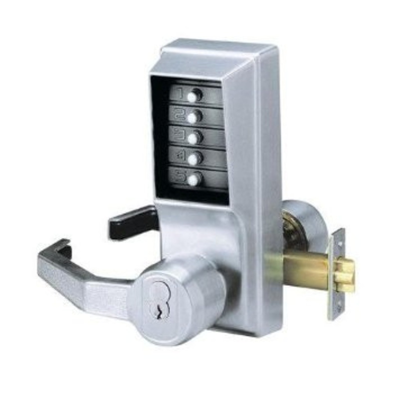 Simplex LR1045B-26D-41 Cylindrical PBL Lockwith Lever Comb Ko and Pass Best Ic Prep in Satin Chrome