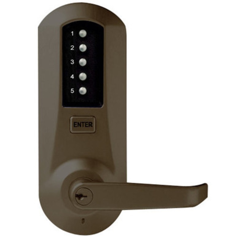 Simplex 5021RWL-744-41 Pushbutton Lever Lock with Sargent Core override in Oil-RUbbed Bronze