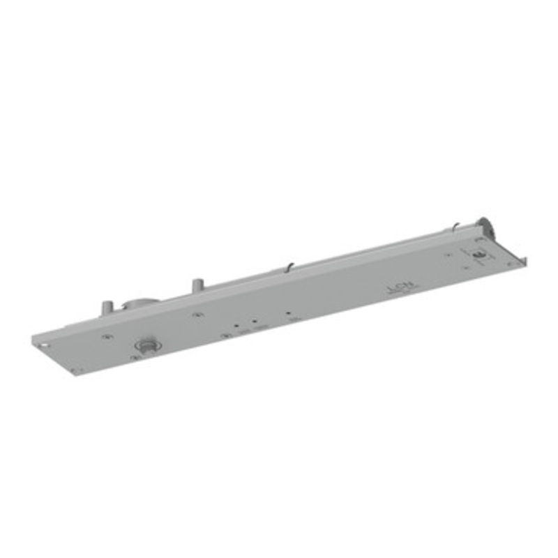LCN 2031-3071 LH 689 Grade 1 Cast Iron Cylinder Assembly with Mounting Plate, Size 1, Aluminum Painted Finish, Left-Handed