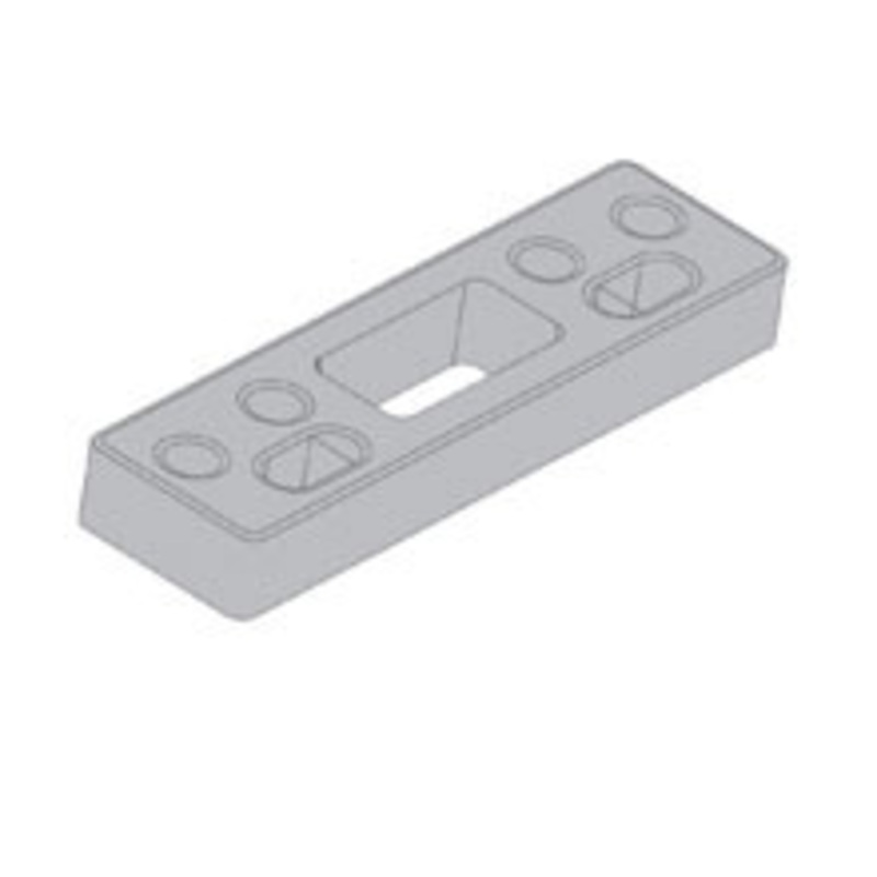 LCN 1460-61-US26 Surface Mount Door Closer part Blade Stop Spacer in Bright Chrome Finish