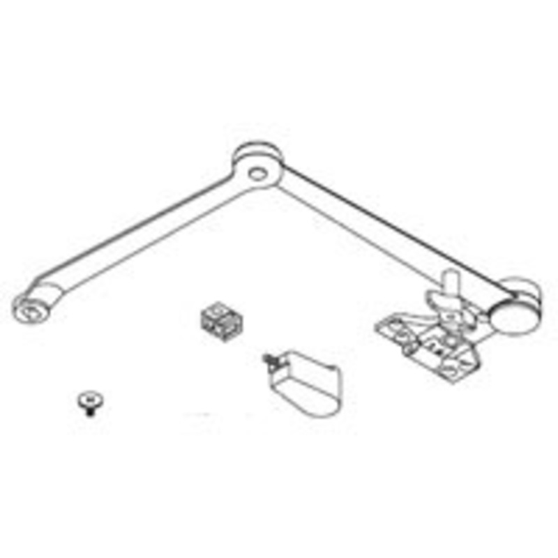 LCN 4110-3049SCNS US26D Hold Open Spring Cush Arm, Satin Chrome