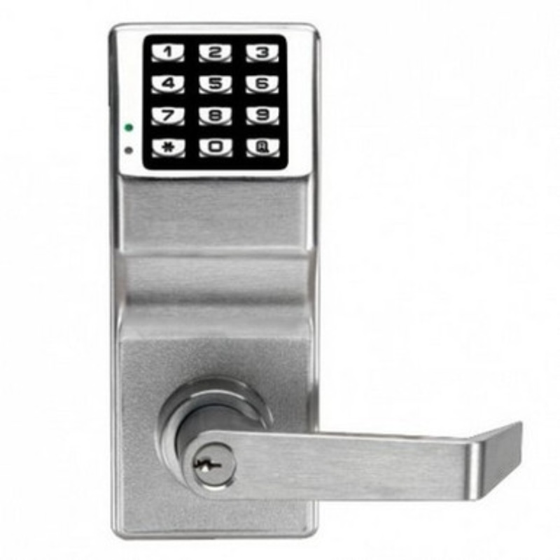 Alarm Lock / DL2700 Cylindrical Pin Locks DL2700CRL US26D  Alarm Lock Pushbutton Lock Pushbutton Mortise Door Lock, 100 Users, Satin Chrome