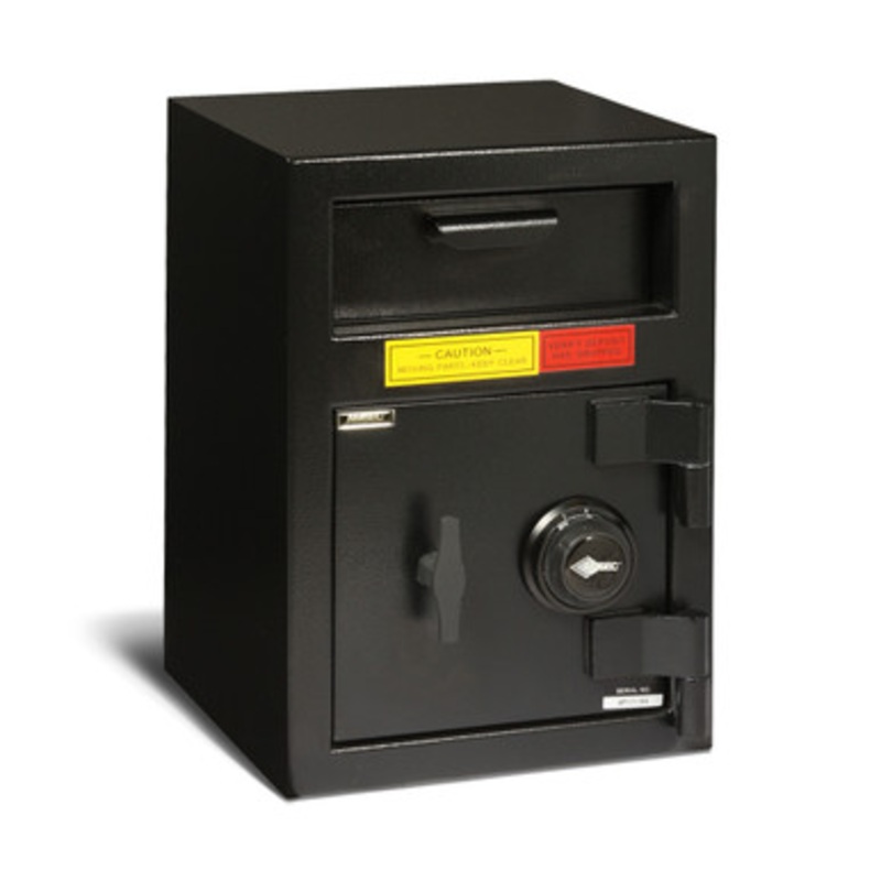 AMSEC DSF2014E1 Depository Safe, Front Load, Electronic Lock, B-Rated Construction, 14 Width x 14 Depth x 20-1/4 Height, Solid Steel