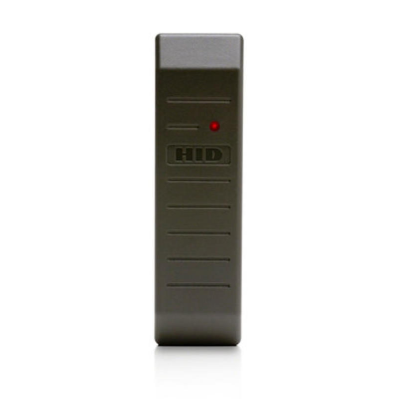 HID 5368EGP00 MiniProx proximity reader, Clock and Data output, Charcoal Gray, 18 In. Pigtail