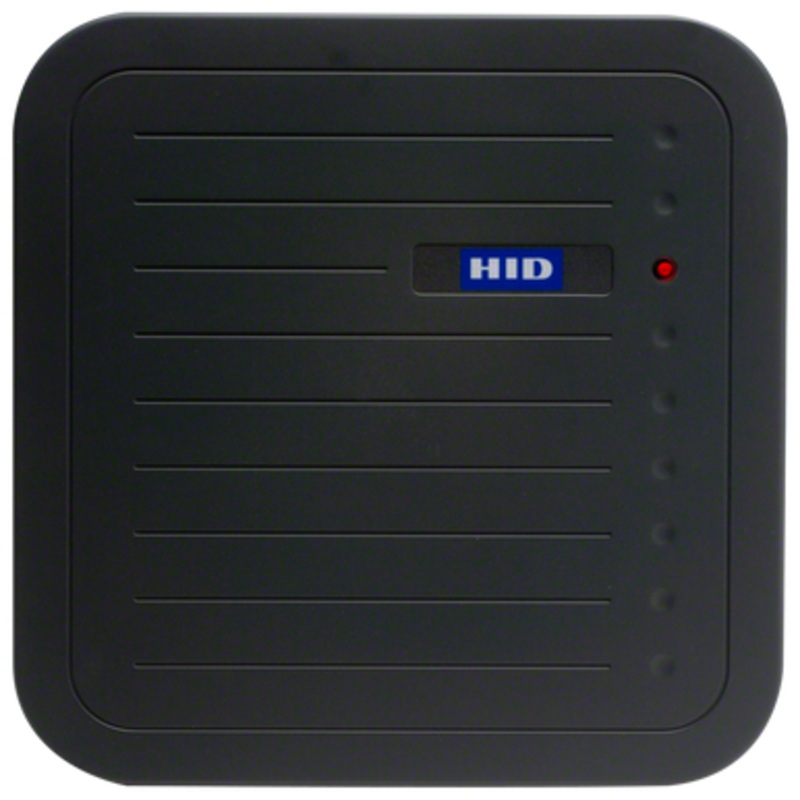 HID 5375AGN00 Proximity Card Reader, Long Range, 24 Read Range,  125 Kilohertz, in Grey