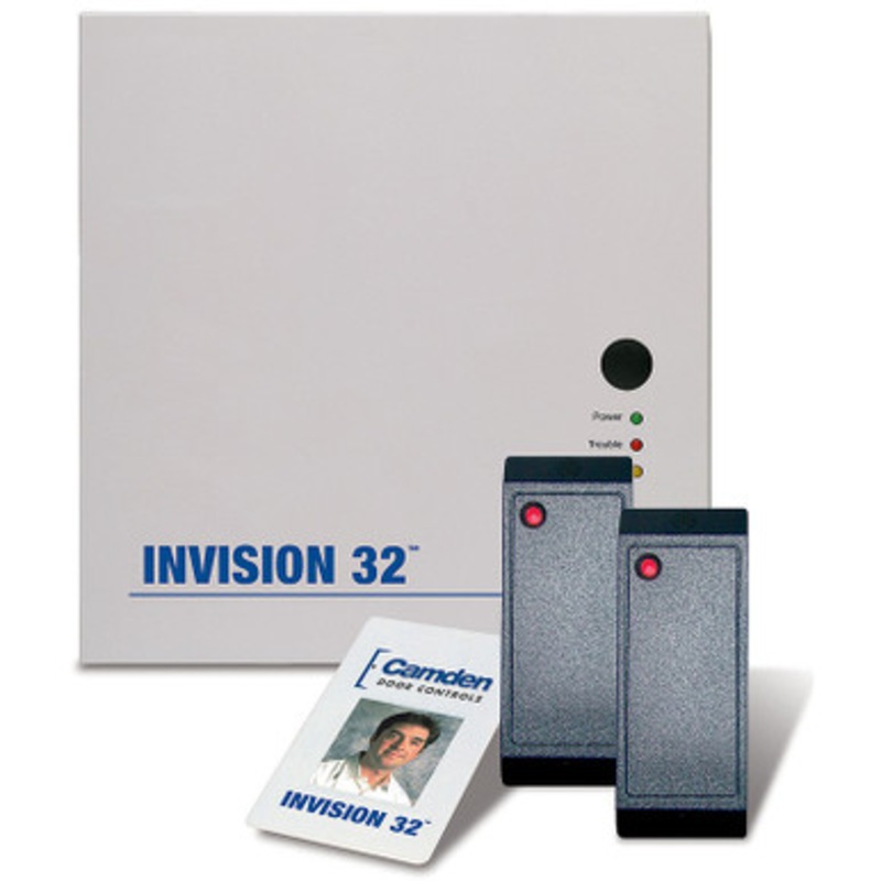 Camden Door Controls Invision CV-32H1 Access Control Panel w/ Software, Power Supply, Plug-In Transformer & 2 HID Format Mullion Readers