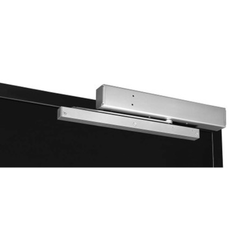 Norton 7244MPSO-LH-24VDC-689 Electromechanical Closers Slave Support, Size 4, Left Hand, Connected Free Swing Slide Arm and Track, 44 Door, 689 Aluminum Finish
