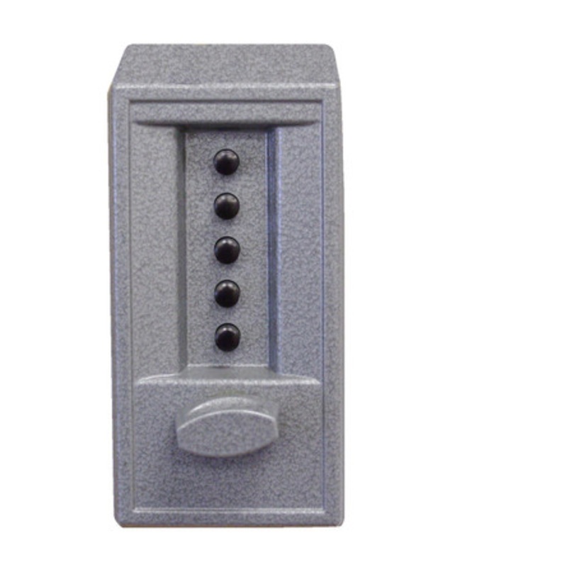 DormaKaba 6204-86-41 Cylindrical Combination Lock, Exterior Thumb turn, Interior Knob, 2-3/4 Backset Outside Gray, Inside Satin Chrome