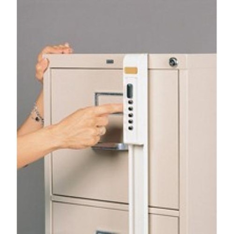 Kaba ilco FG12 file cabinet keyless lock File Guard 2 drawer; 29 in Black