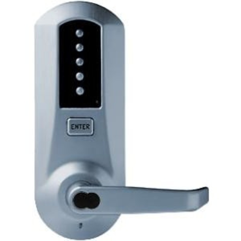Dormakaba 5010BWL-26D-41 Pushbutton Lever Lock with Best Core override in Satin Chrome