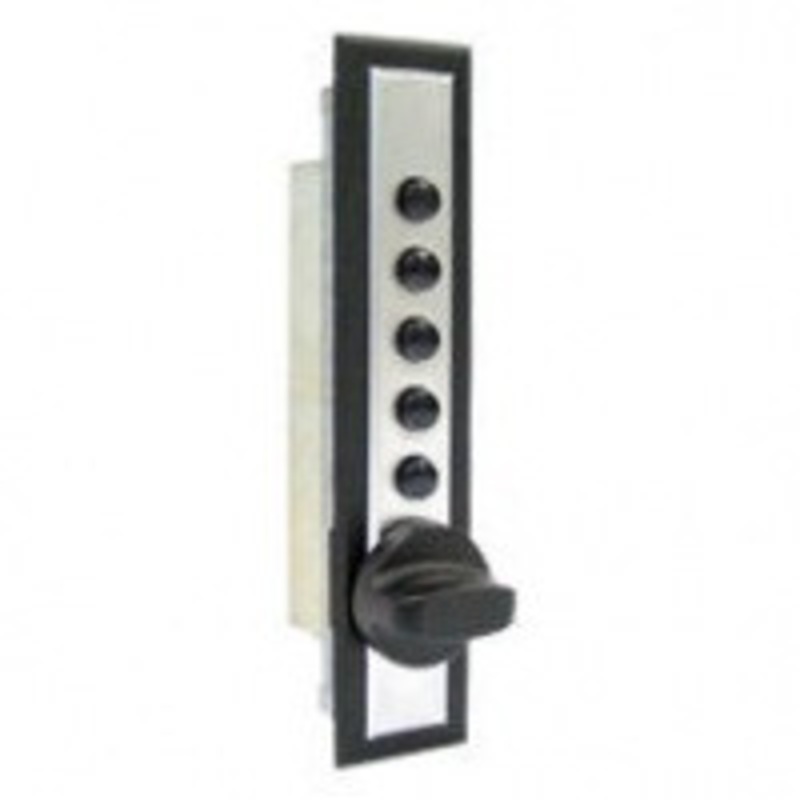 Kaba Pushbutton Cabinet Keyless Lock Simplex 9600 series Model 9621C21-26D-41 Wood Door Keyless Cabinet Lock – Cross-Throw, Auto-Lock, Trim Plate
