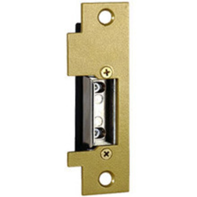 Trine 2009C-12DC Electric Strike Offset Keeper in Satin Chrome