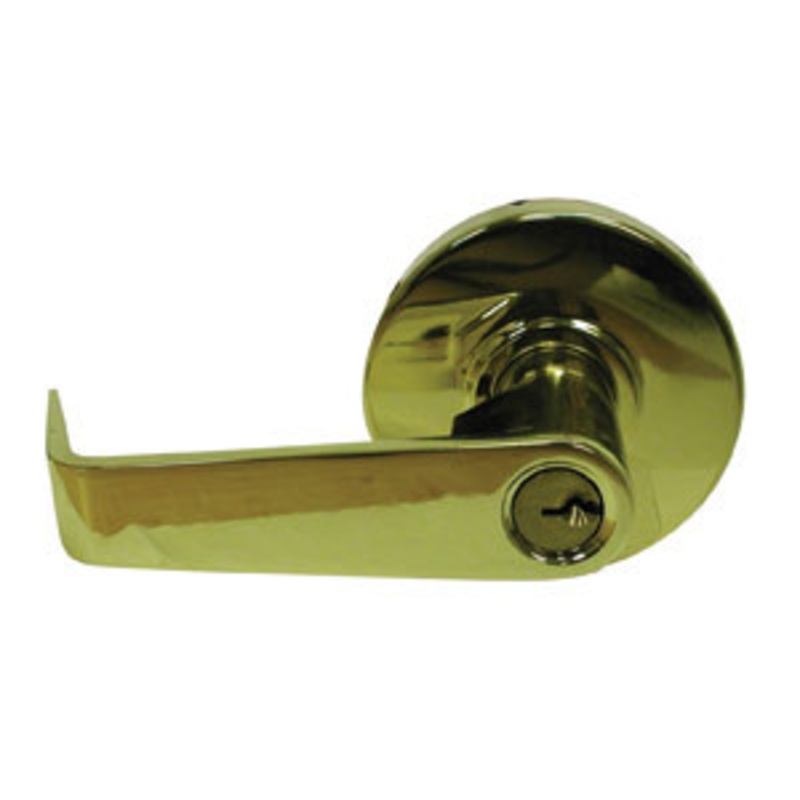 General Lock Storeroom Lock, S Lever Design, 2-3/4 Backset, Schlage C Keyway, ANSI Strike, Grade 2