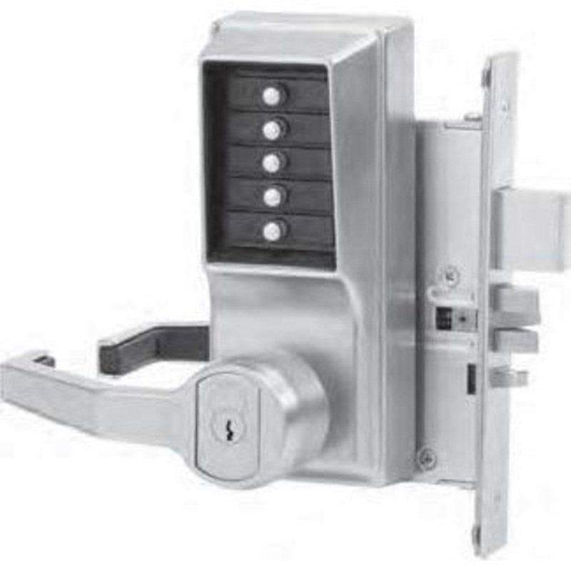 Dormakaba L8146R Lever Mechanical Pushbutton Lock Key Bypass Mortise (Left Hand)