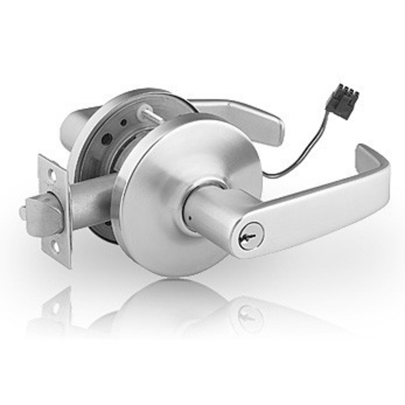 Sargent 28-70-10G70-LL-12VDC-26D Electro-Mechanical 10 Line Cylindrical Lever Lock Prep For SFIC Less Core (Fail Safe)