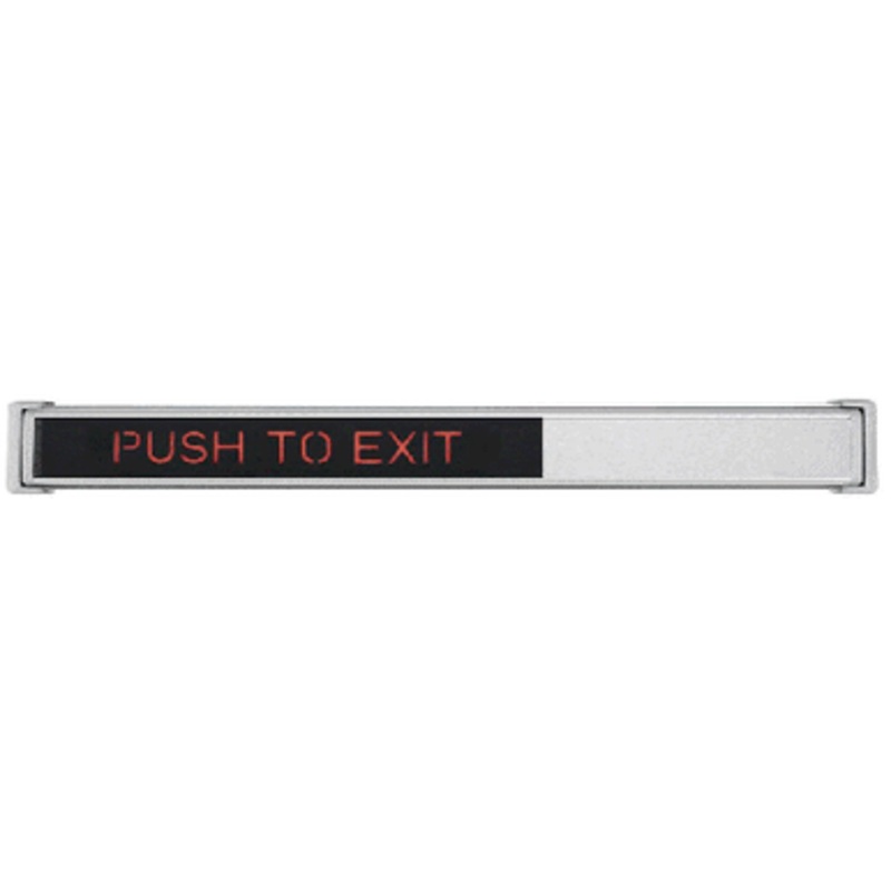 Schlage 692-36-628-RD-RHR Request to Exit SmartBar Black w/ Red PUSH TO EXIT in Stainless Steel Finish