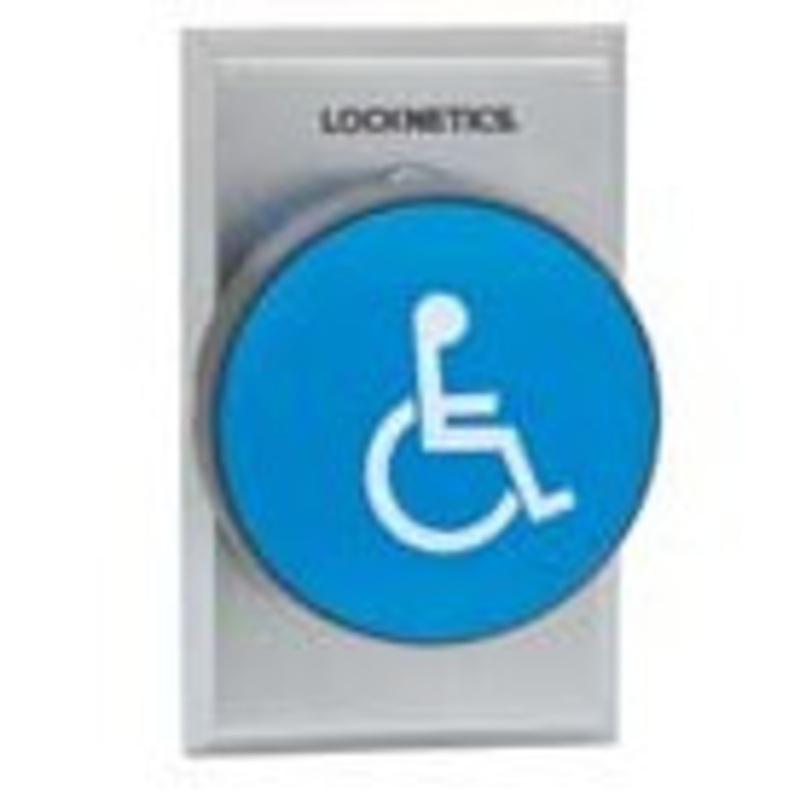 Schlage 625BLH-DA Delayed Action Heavy Duty 2-3/4 Push Button Single Gang (Blue Handicapped Symbol)