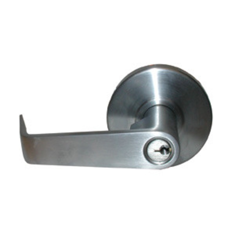 General Lock Entry Lock, S Lever Design, 2-3/8 Backset, Schlage C Keyway, ANSI Strike, Grade 2-3