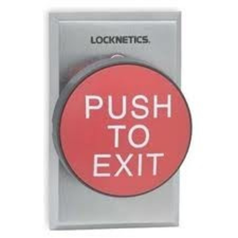 Schlage 625RD-EX-DA Delayed Action Heavy Duty 2-3/4 Push Button Single Gang (Red Push To Exit)