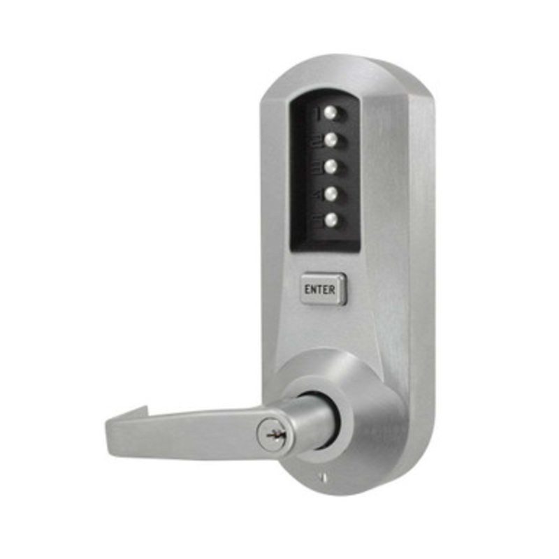 Dormakaba Simplex 5000 Series Model 5041XS Pushbutton Lock PASSAGE mode with Key-in-Lever Cylinder (SCHLAGE)  Included