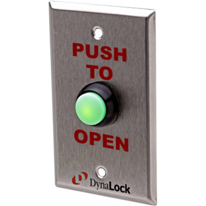 DynaLock 6176-US32D Faceplate Silkscreened Weatherproof Push Button PUSH TO OPEN