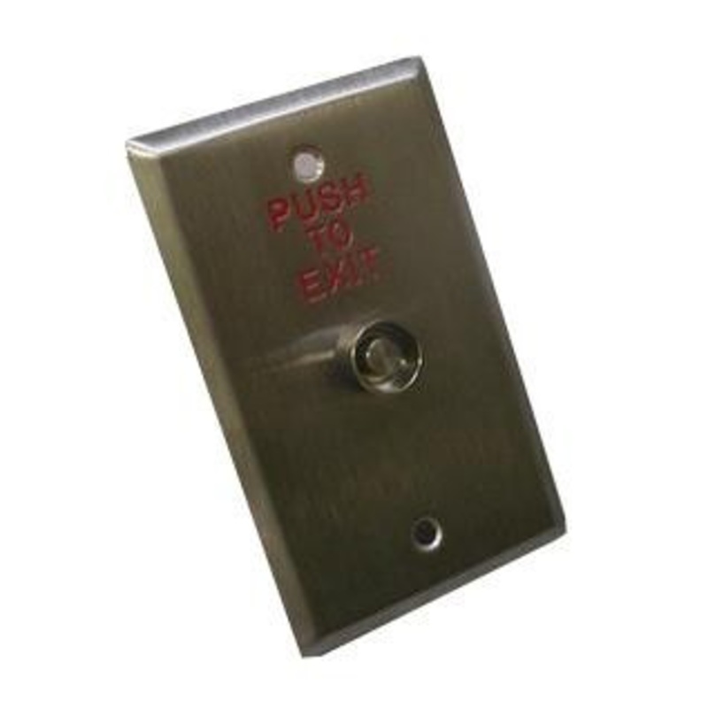 Dortronics 5221-P23DAxE1 Pneumatic Time Delay Push Button Single Gang Plate (Push To Exit)