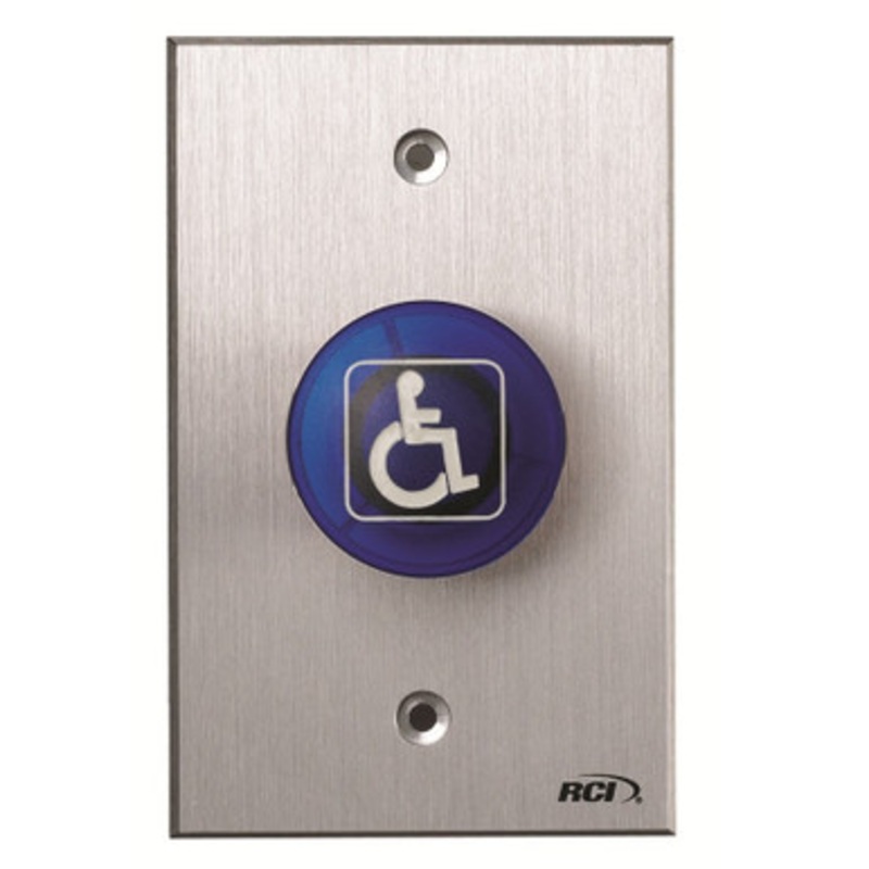 RCI 916-TD Electronic Time Delay Tamper Resistant Handicap Button