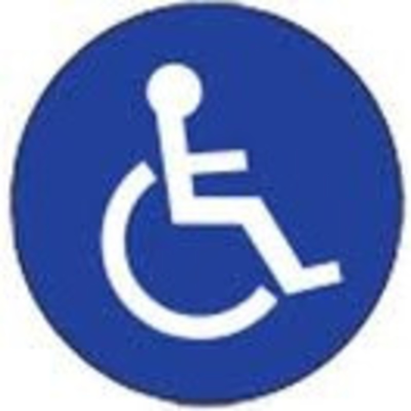 Schlage 625BLH-NS Momentary Action Heavy Duty 2-3/4 Push Button Narrow Stile (Blue Handicapped Symbol)