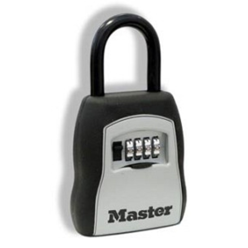 Master Lock 5400D Set-Your-Own 4-Digit Combination, Large Internal Cavity Prevents Jamming, Over the Door Knob Design