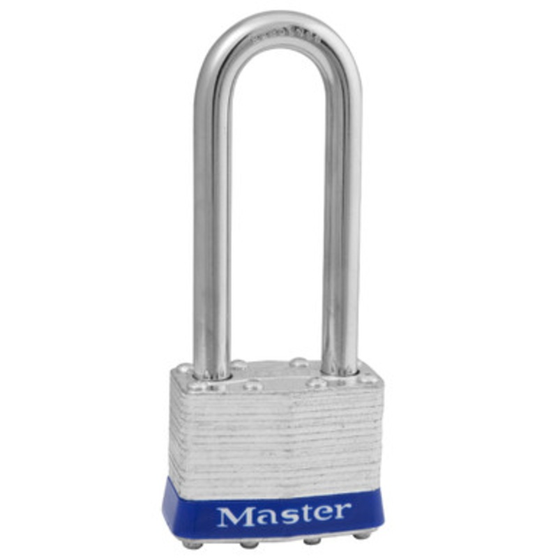 Master Lock 1UPLJ LAMINATED PADLOCKS 1-3/4in (44mm) Wide Laminated Steel Pin Tumbler Padlock with 2-1/2in (64mm) Shackle, Universal Pin