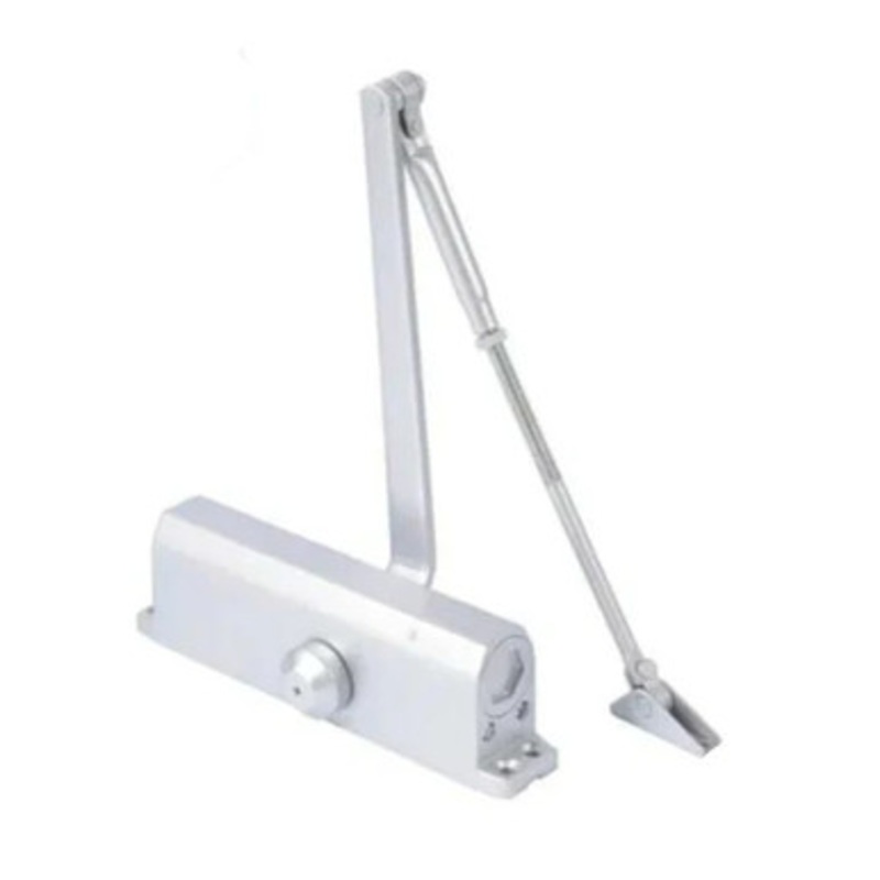 DeGuard Hydraulic Door Closer – Back Check Function – PA Bracket/Regular/Top Jamb – Size 5 – Satin Nickel – Grade 1