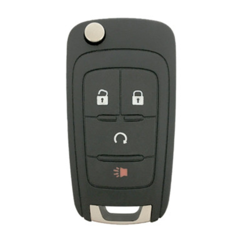 GM 4 Button With Remote Start Remote Flip Key KR55WK50073 13575177 (PEPS), Refurbished Grade B