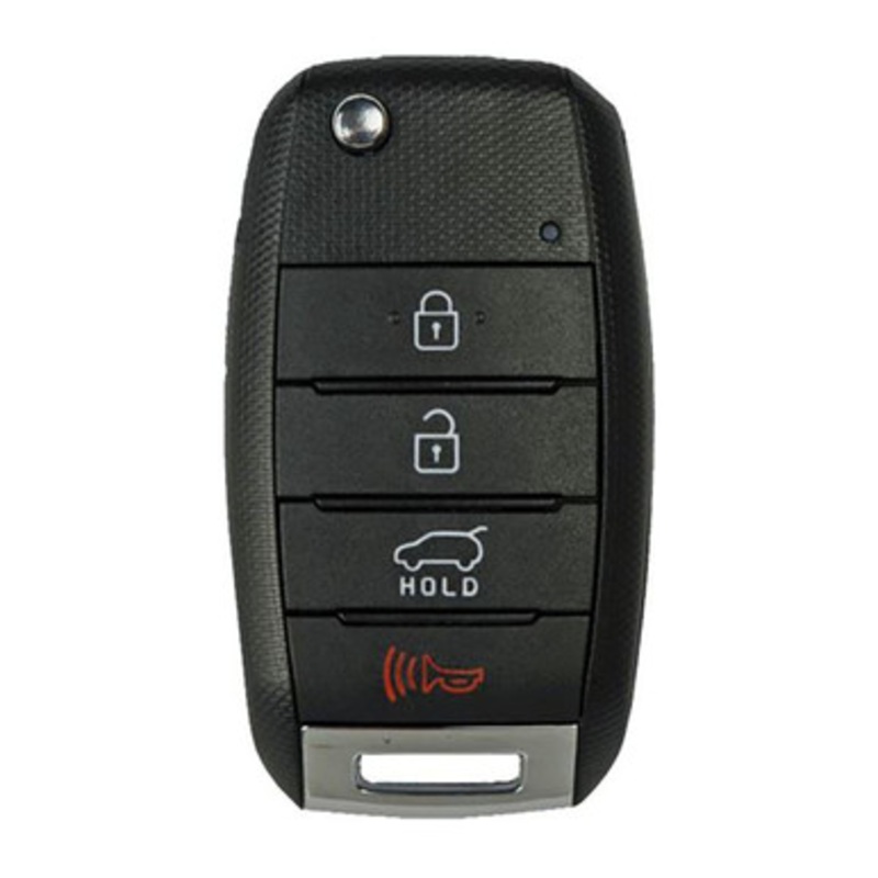 KIA 4-Button Flip Key Gen 2 (PS) OSLOKA-875T 95430-B2100 433 MHz, Standard Aftermarket