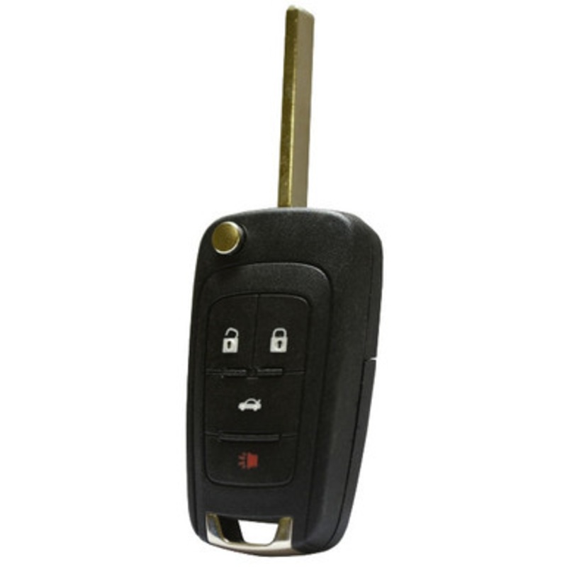 Chevrolet 4 Button Non-Prox Remote Flip Key AVL-B01T1AC, 13574862, 315 MHz – Refurbished, Recase