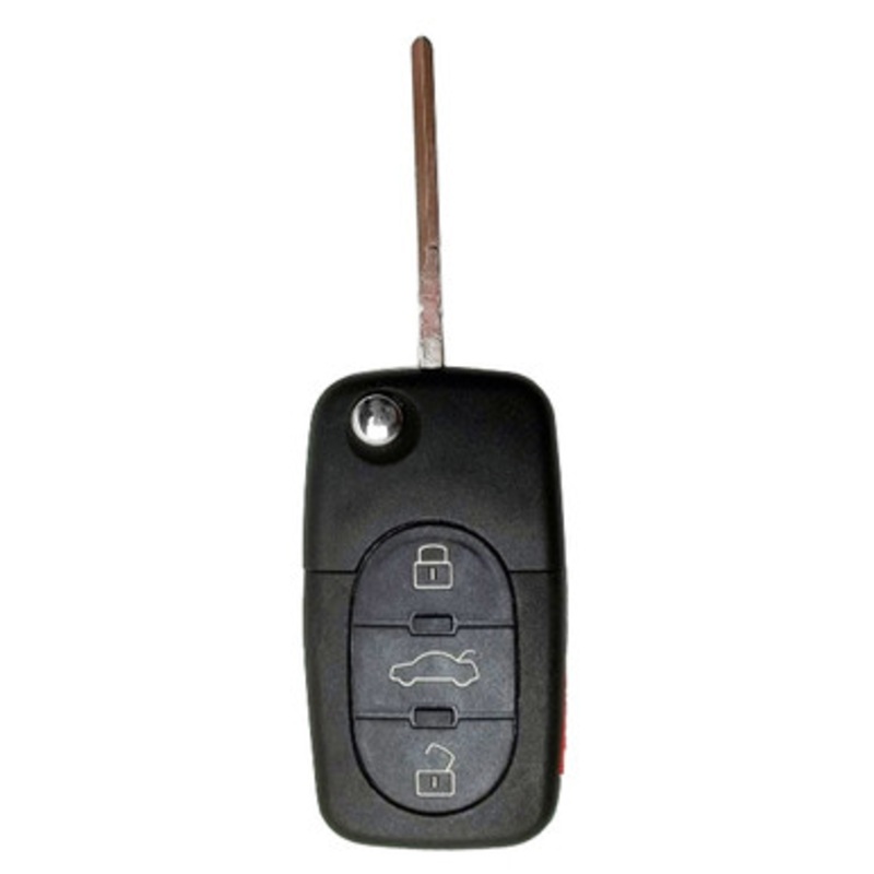 Volkswagen/Audi/Porsche/Bentley 4 Button Remote Head Key 1J0-959-753-F – Refurbished, Grade A