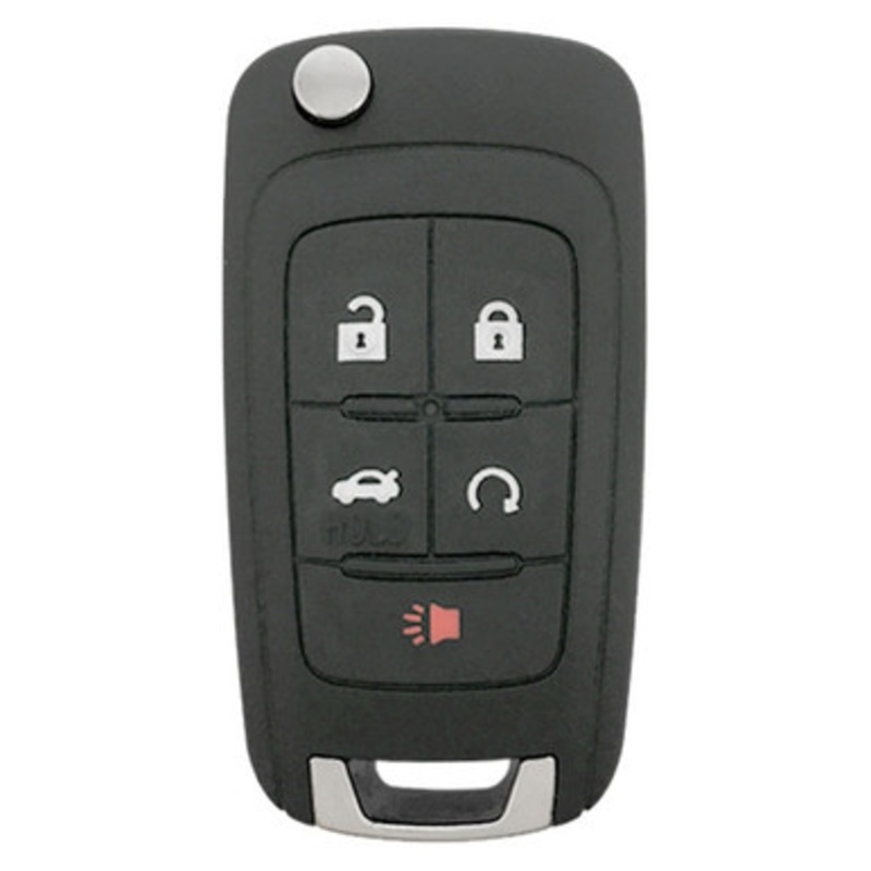 Chevrolet 5 Button Remote Flip Key KR55WK50073, 13585688, 315 MHz – Refurbished, Grade A