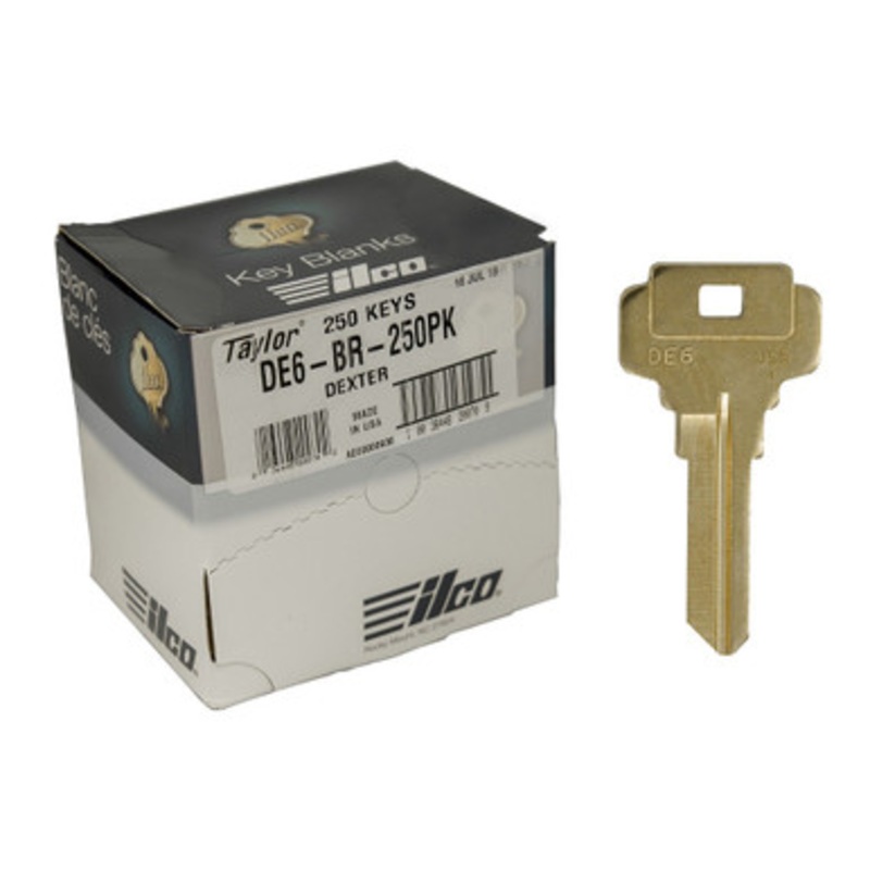 ILCO Dexter DE6-BR Key Blank Brass – 250 Pack