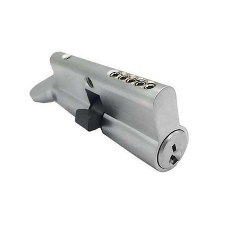 Kenaurd Profile Cylinder  Single Sided  Thumb Turn  26D  Satin Chrome – (KW1) (3-1/2 90mm)